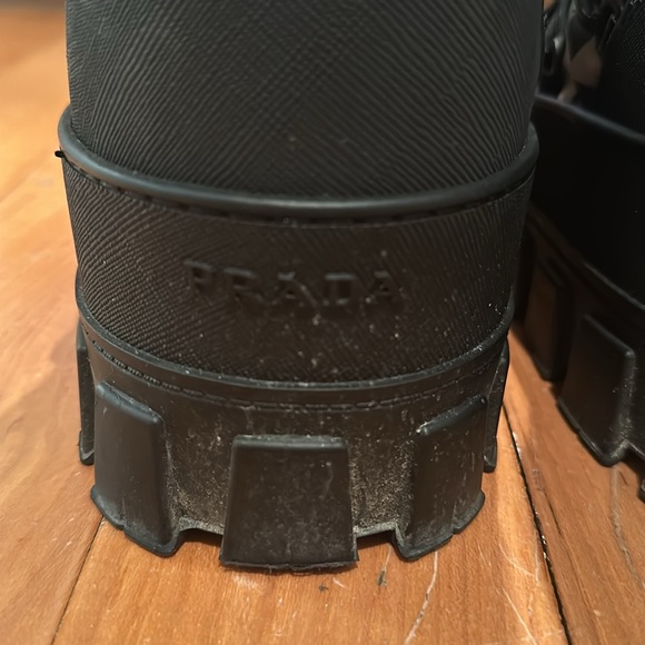 PRADA Nylon Applet Triangle Snow Boots 37 - Picture 6 of 7